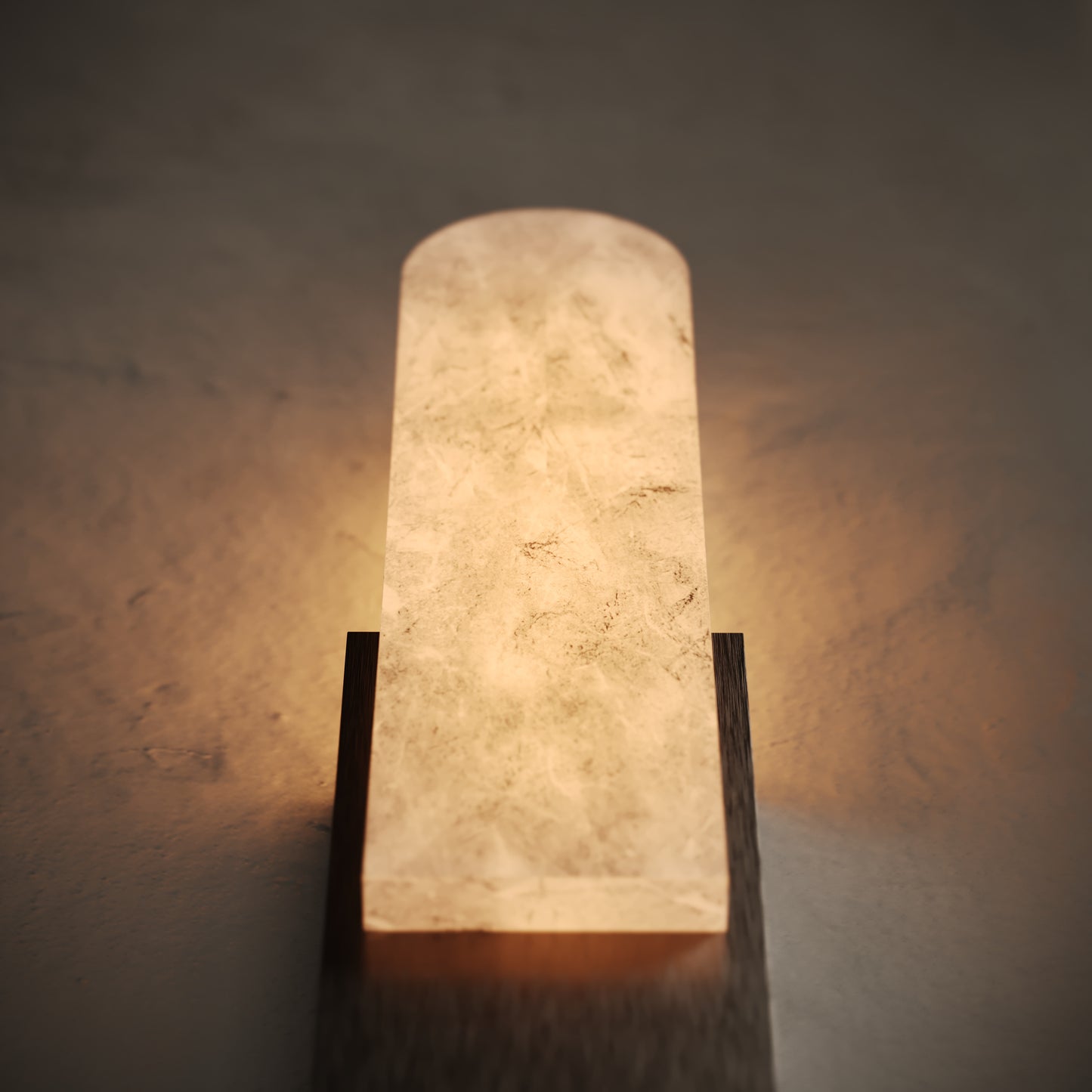 Lustro Alabaster IP44 LED Wall Sconce Light Deep Bronze 400mm