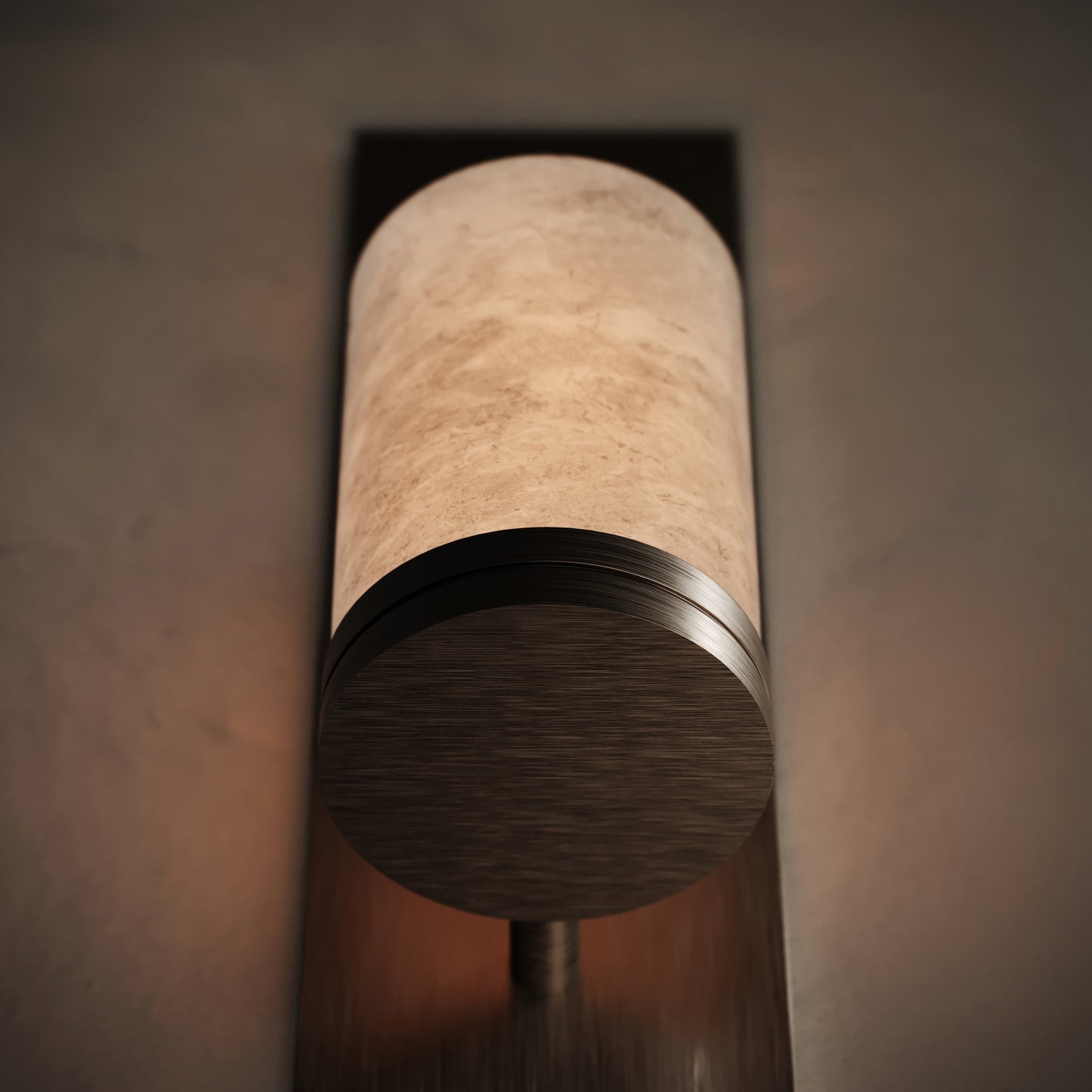 Perluna Alabaster LED Wall Sconce Light Deep Bronze 550mm