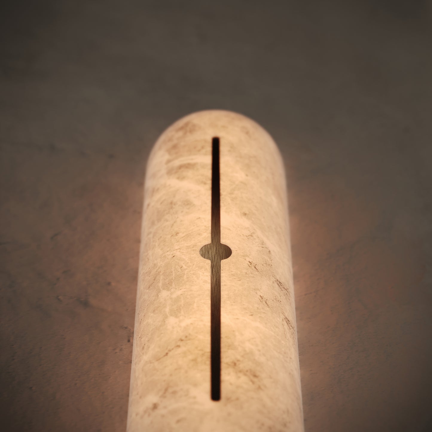Illumia Alabaster IP44 LED Wall Sconce Light Deep Bronze 450mm