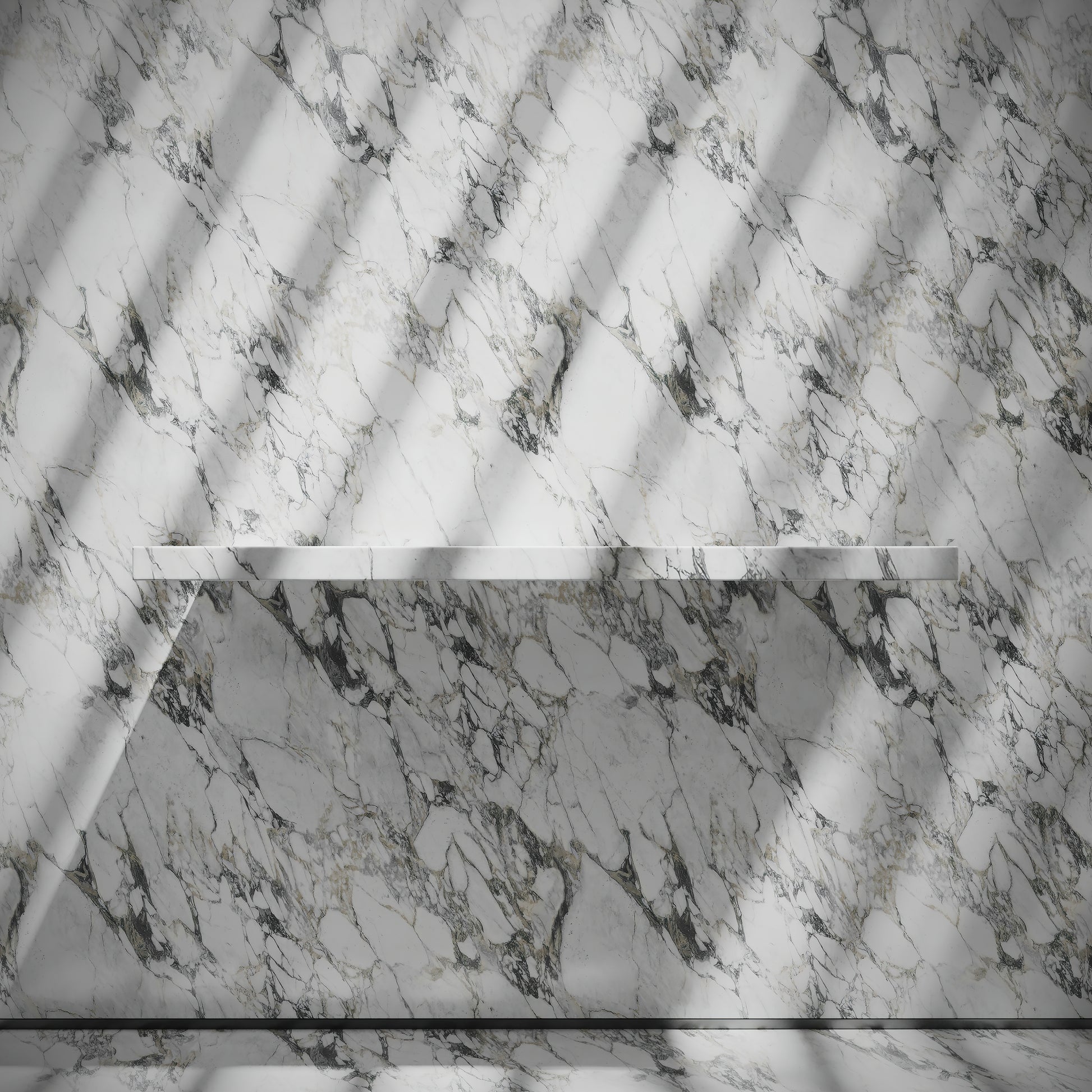 Levitare Arabescato Marble Ultra Thin Wall Mounted Basin 1200mm (Offset Waste)