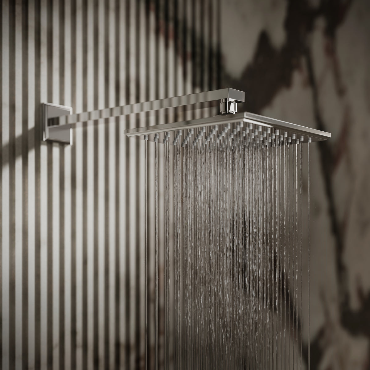 Baroque Chrome Thermostatic Shower with Handheld Shower