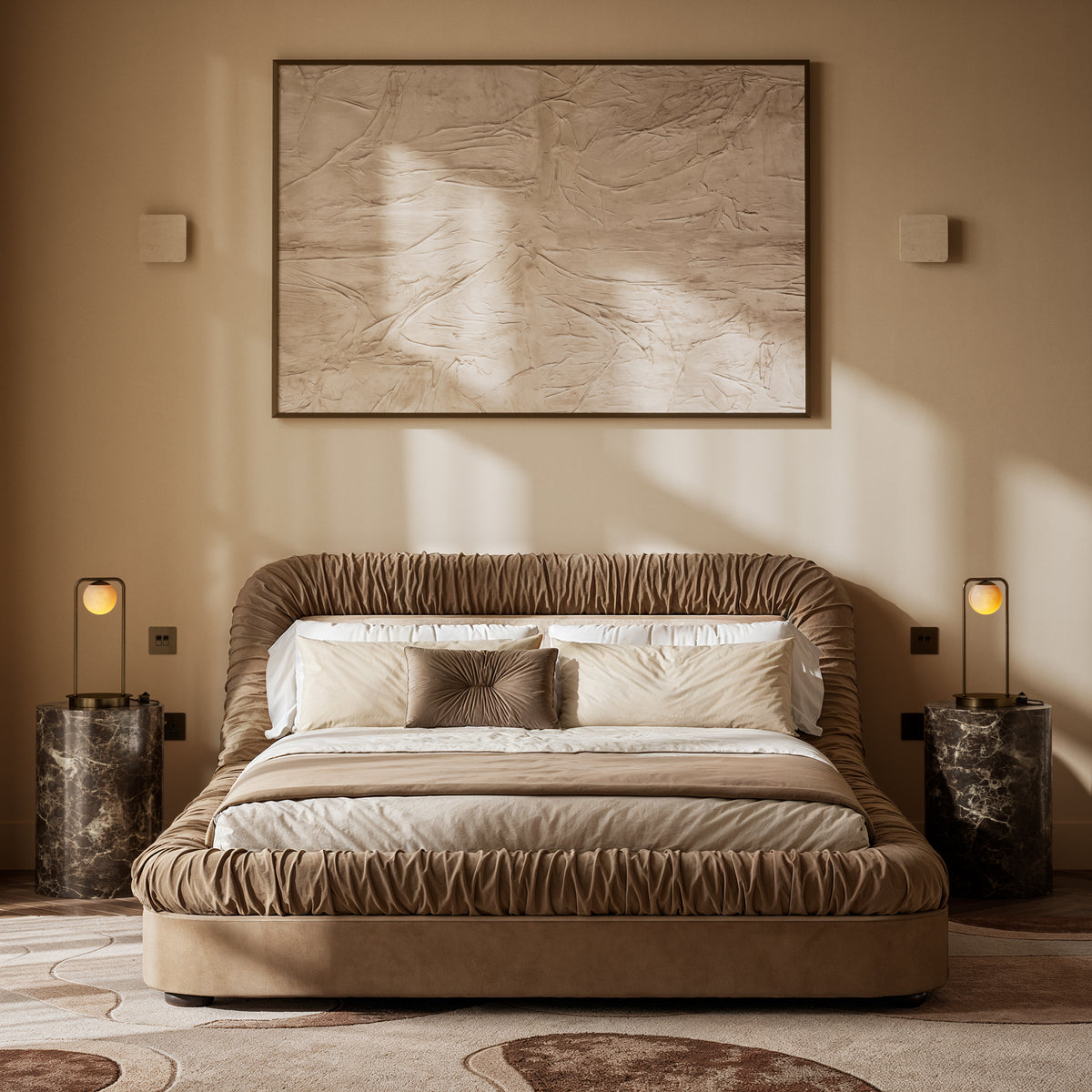 Amelie Alabaster & Burnished Brass Table Lamp