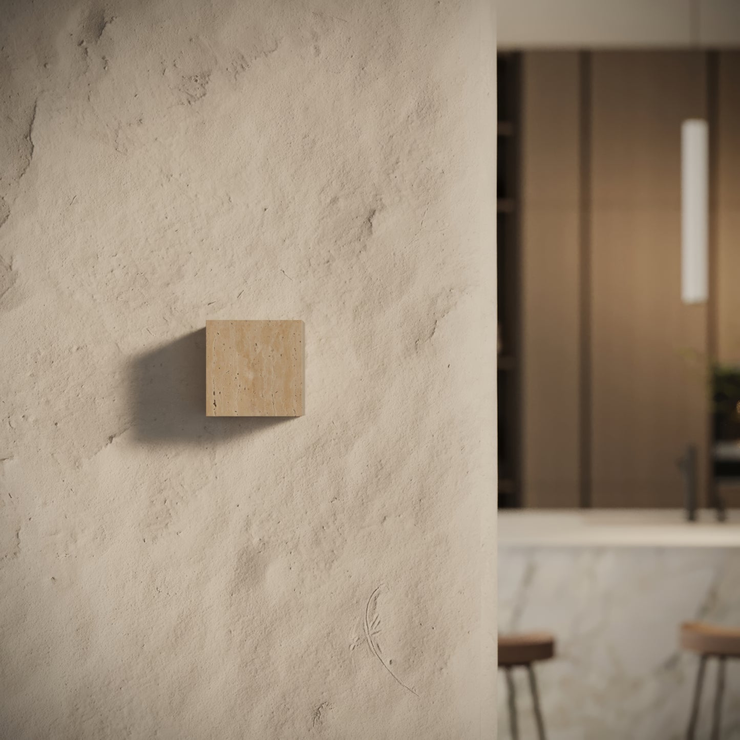Cassia Travertine Wall Sconce Light 120mm
