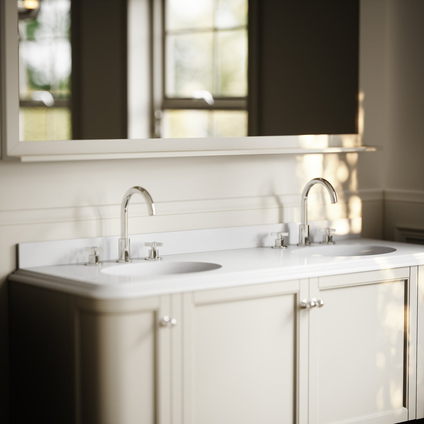 Connaught & Charsley Polished White Upstand 1600mm
