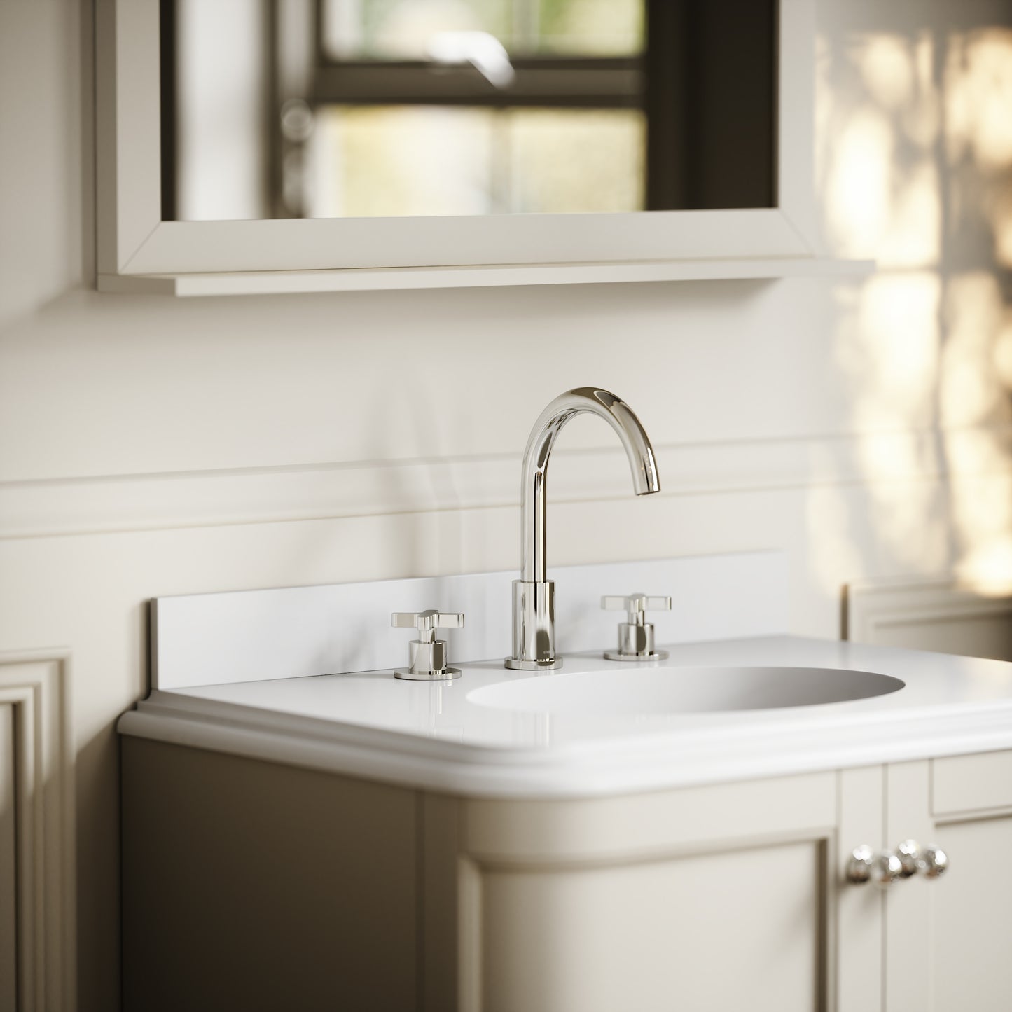 Connaught & Charsley Polished White Upstand 800mm