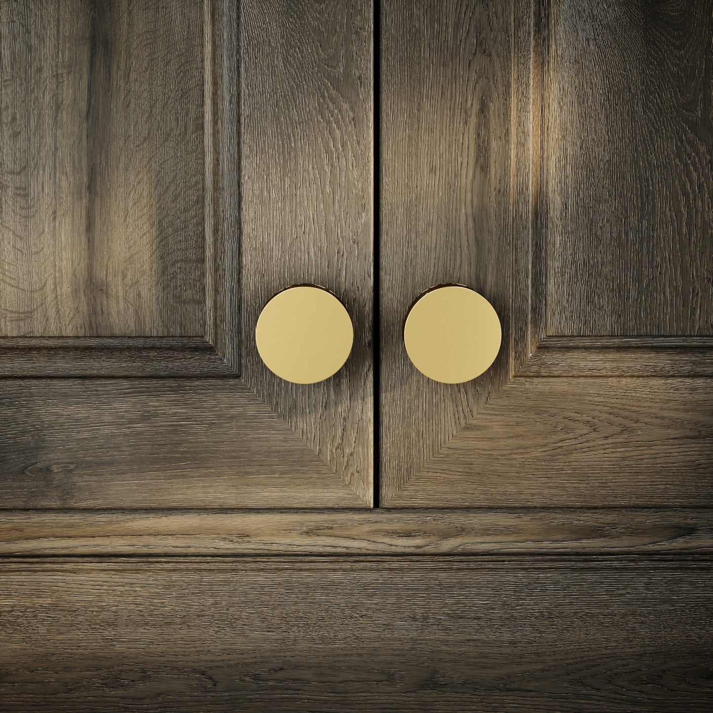 Chester Brushed Gold Hammered Cabinet Door Knob