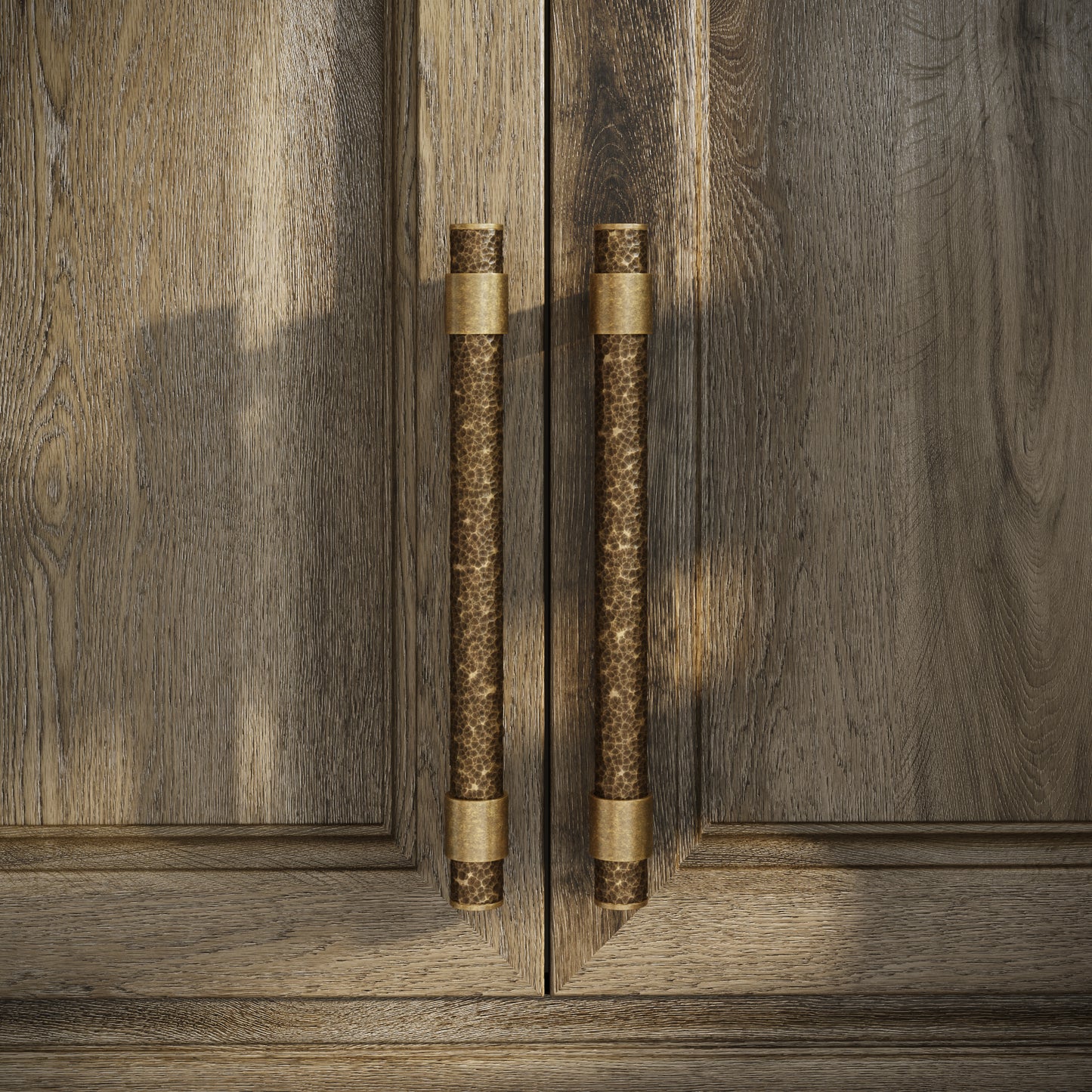 Chester Aged Bronze Hammered Pull Bar Handle 250mm
