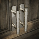 Chester Plate Polished Nickel Hammered Pull Bar Handle 150mm