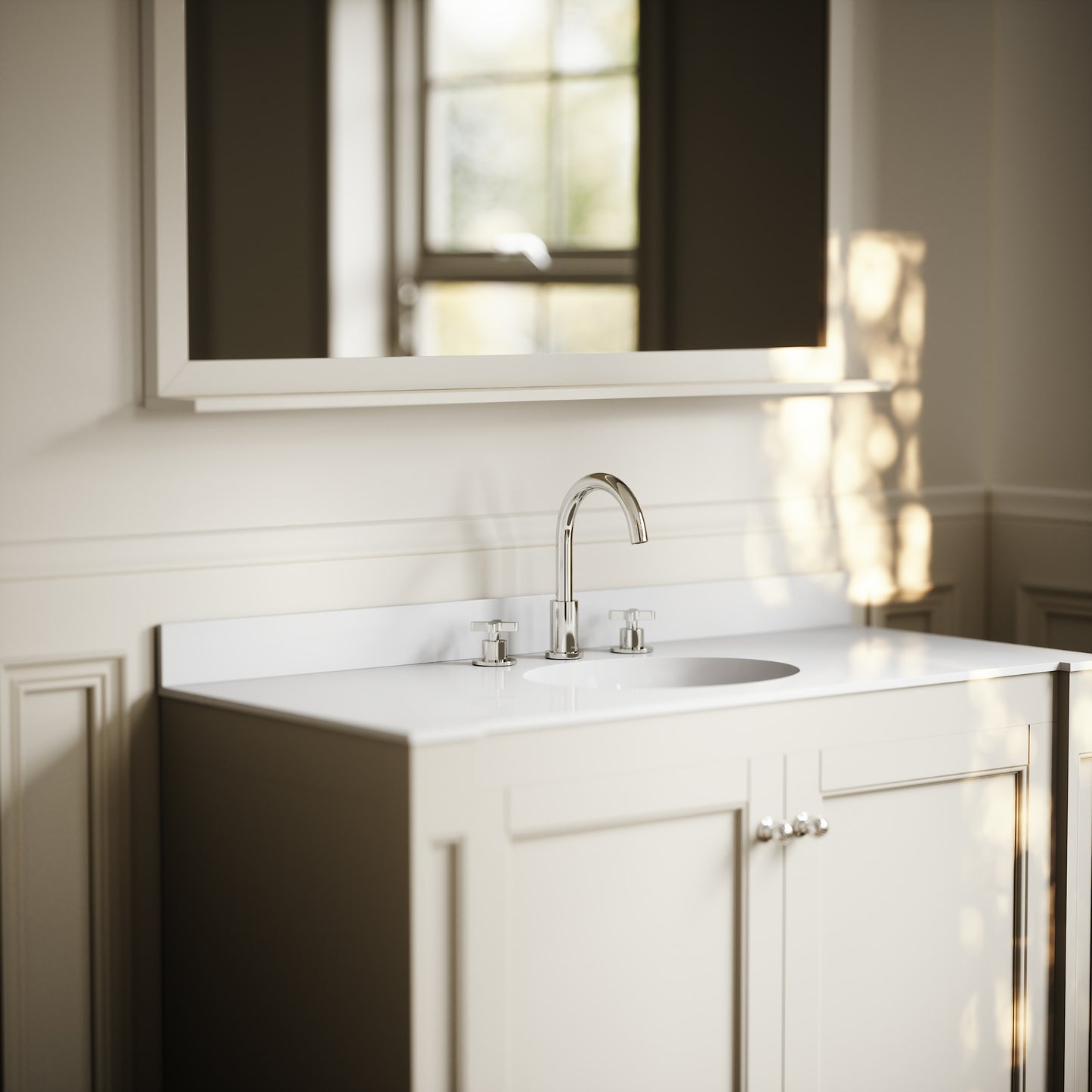 Eaton Polished White Upstand 1200mm