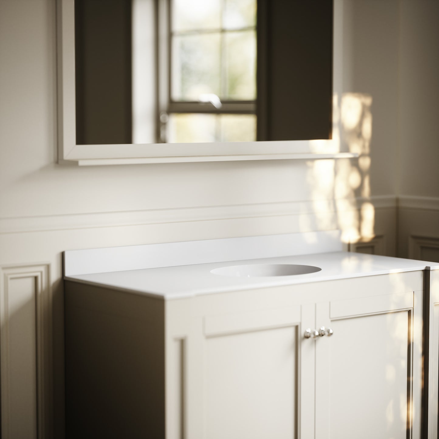 Eaton Polished White Upstand 1200mm