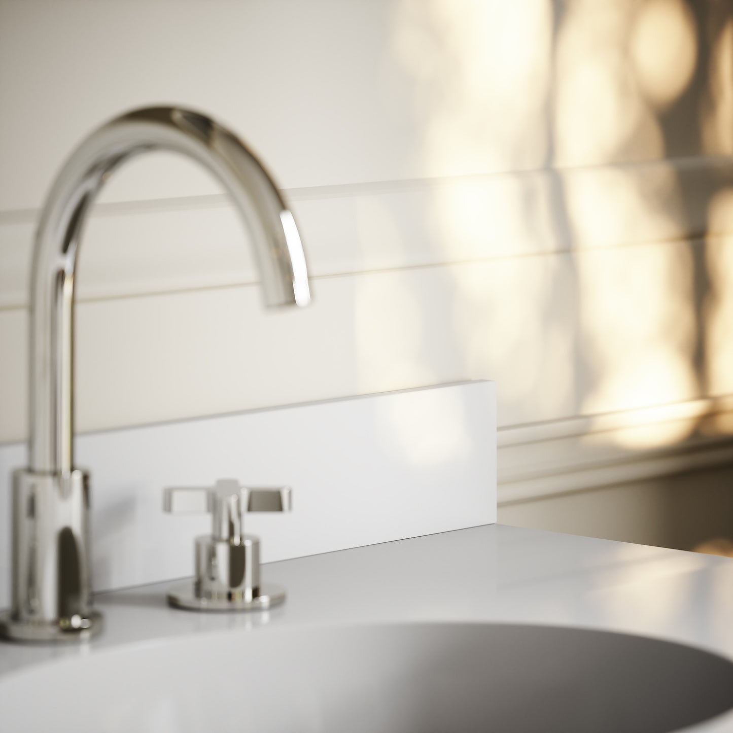Eaton Polished White Upstand 800mm