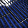 Linear Sapphire Glow Blue Glazed Porcelain Mosaic Tile Sample