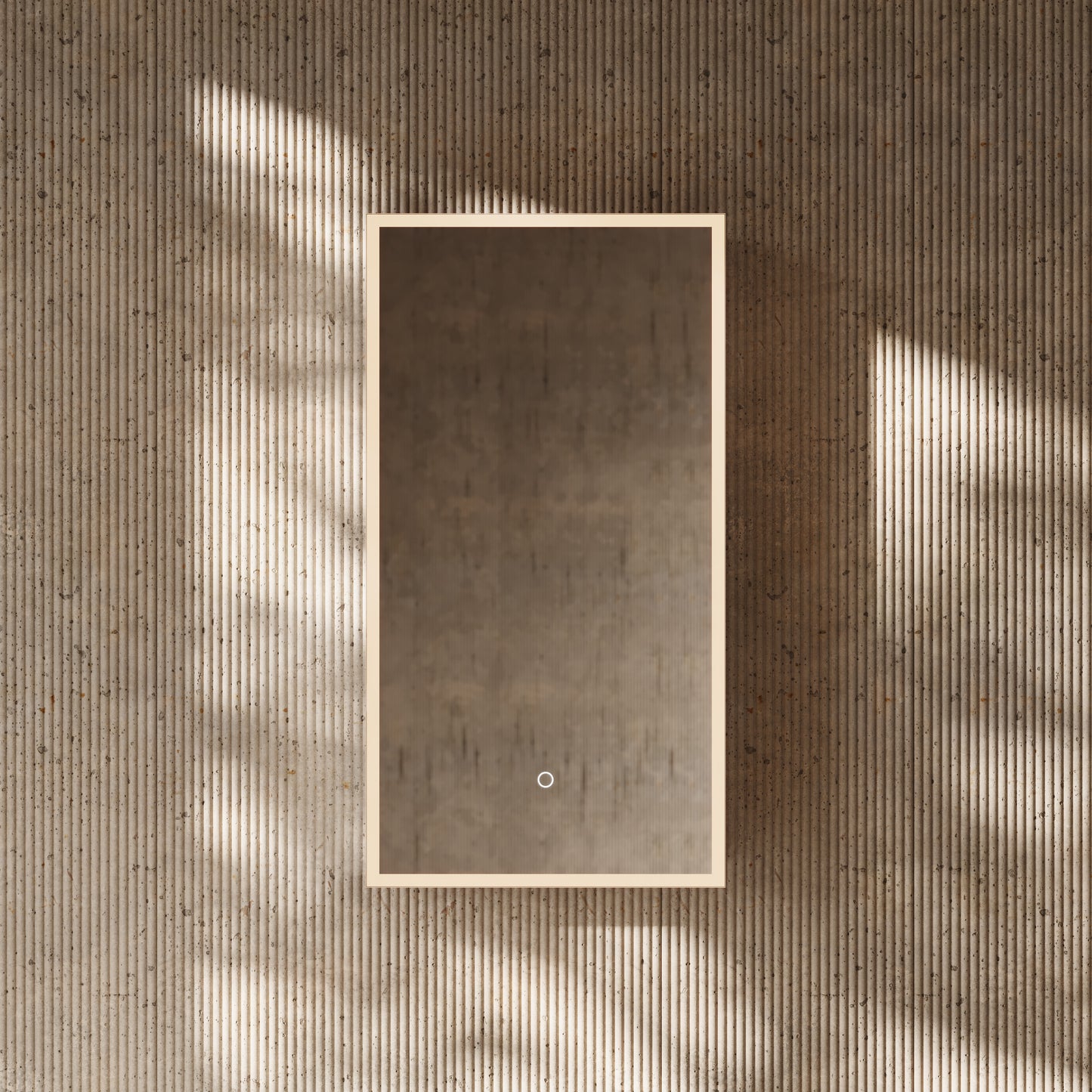 Lume Matte White LED Mirror Cabinet 400mm