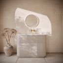 Cheval Velvet Beige Floorstanding Vanity Unit with Basin 1200mm