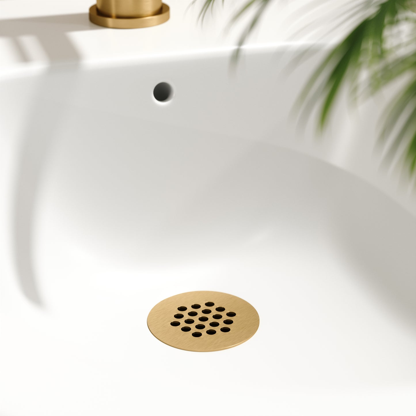 Luxe Brushed Gold Slotted Freeflow Bidet Waste