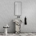 Concerto Calacatta Viola Marble Pedestal Basin 600mm