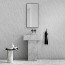Concerto Carrara Marble Pedestal Basin 600mm