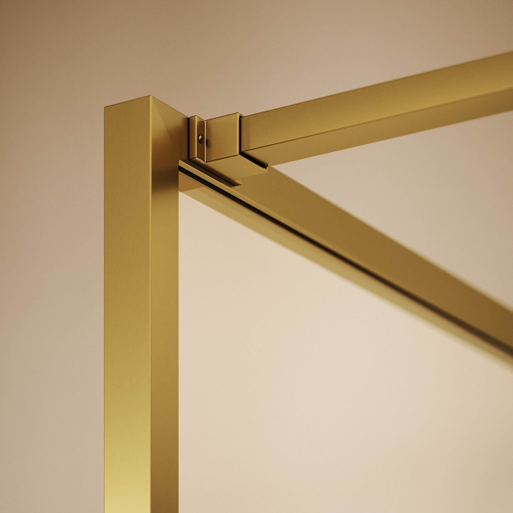Designo Brushed Gold Shower Screen (All sizes)
