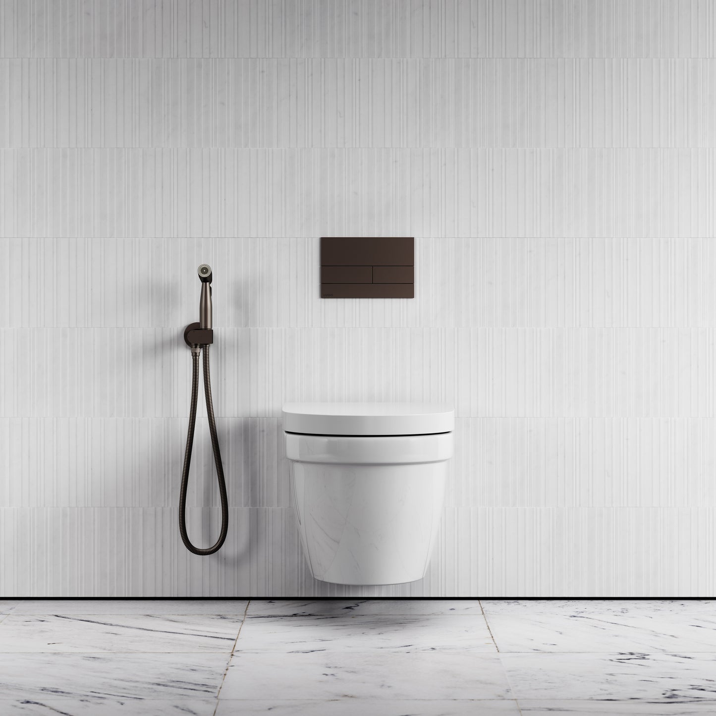 Lusso Deep Bronze Temperature Control Douche Shower Spray Kit