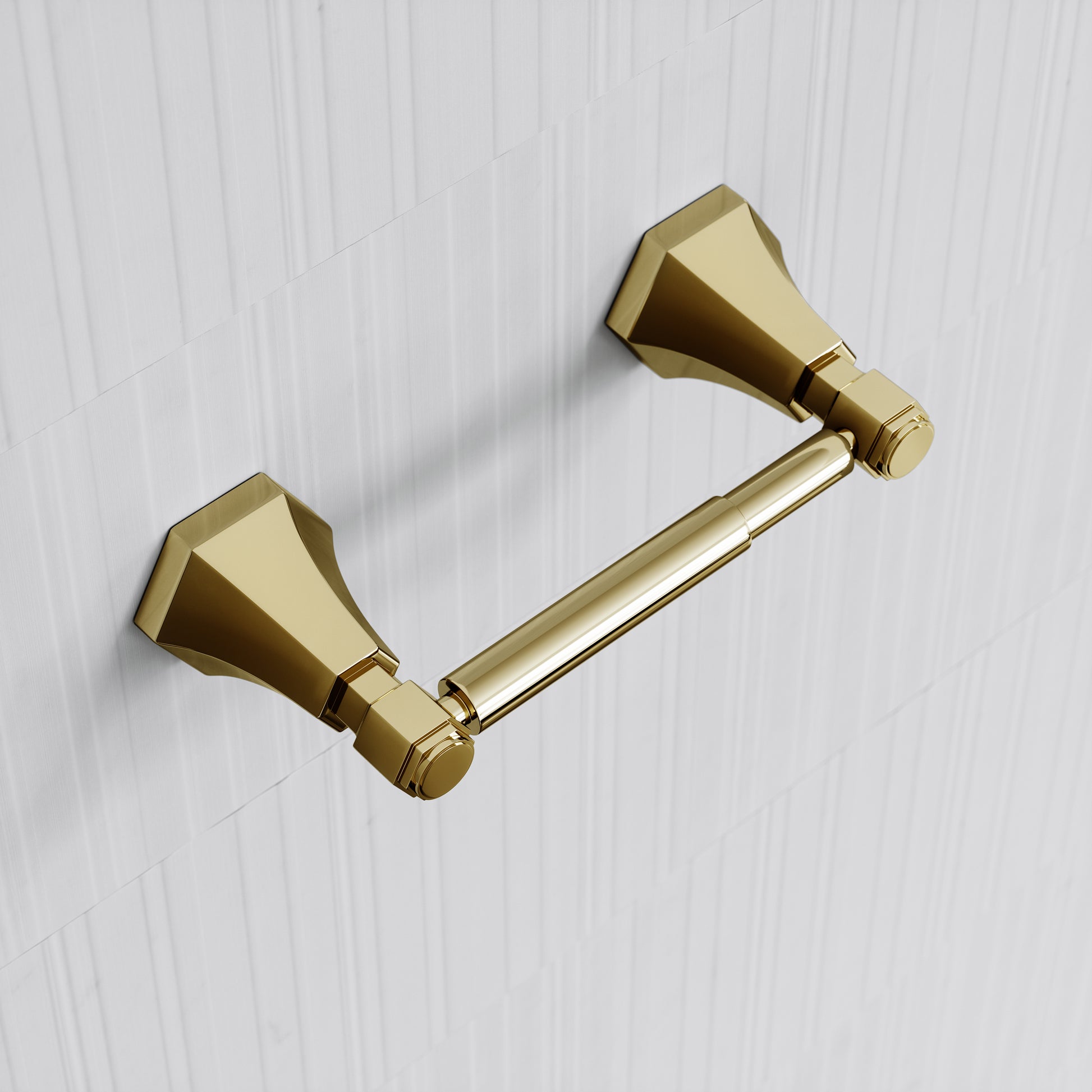 Eton Polished Brass Toilet Roll Holder