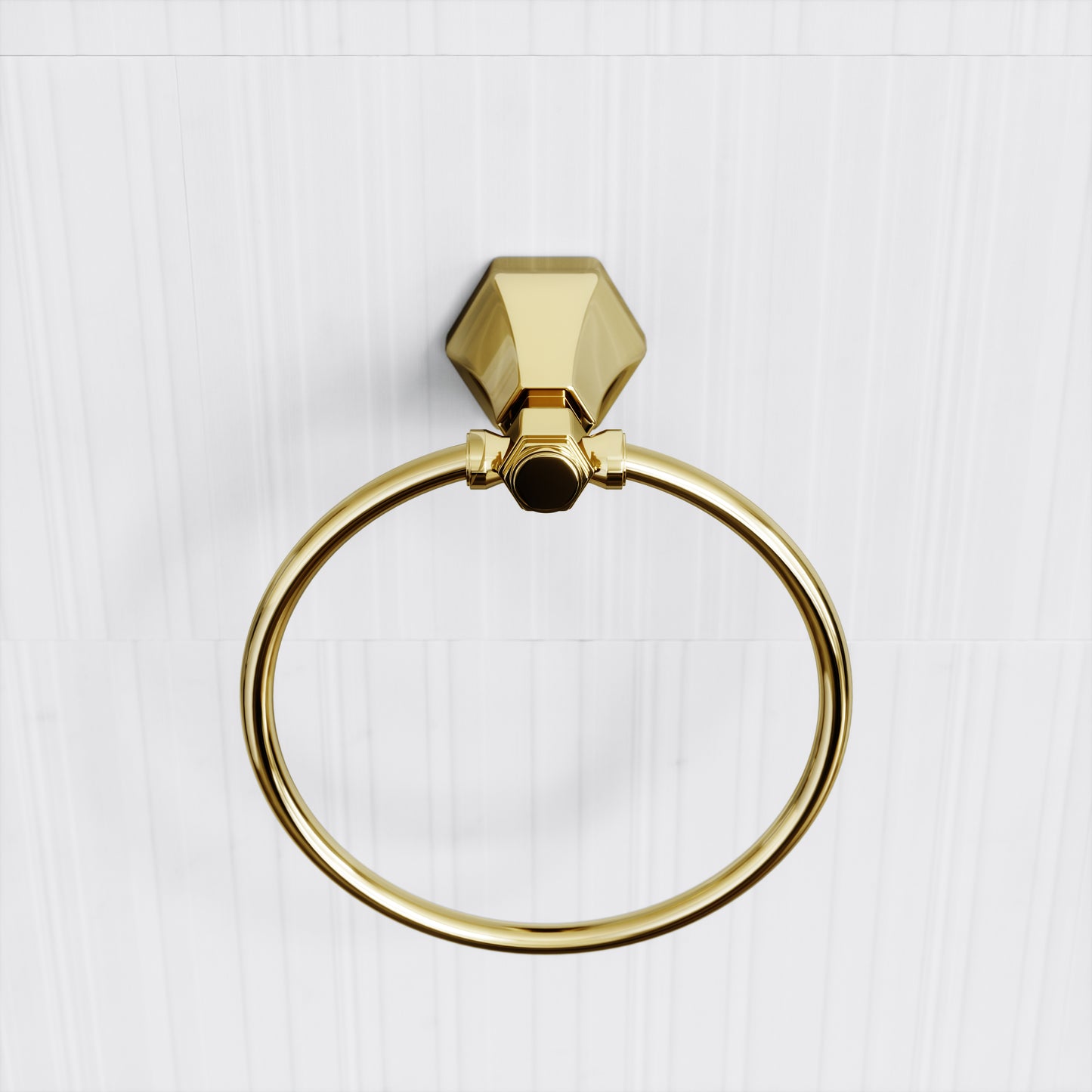 Eton Polished Brass Towel Ring