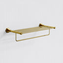 Eton Polished Brass Towel Shelf With Rail 600mm