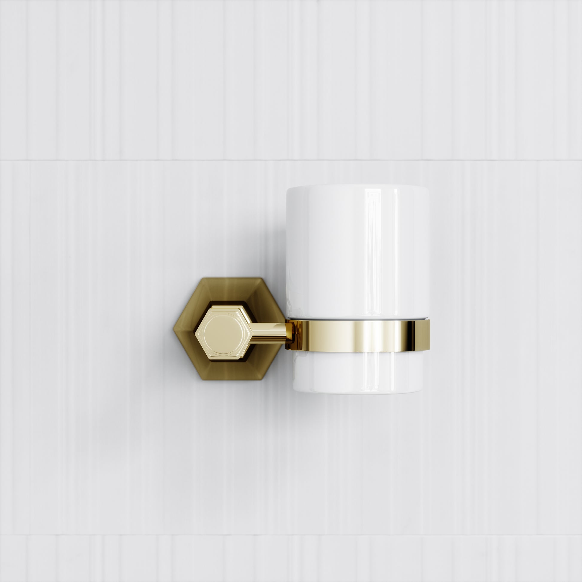 Eton Polished Brass Wall Mounted Tumbler