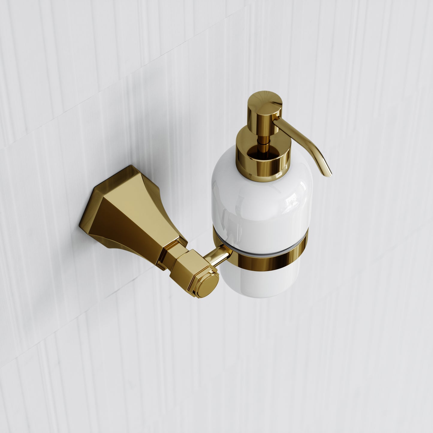 Eton Polished Brass Wall Mounted Soap Dispenser