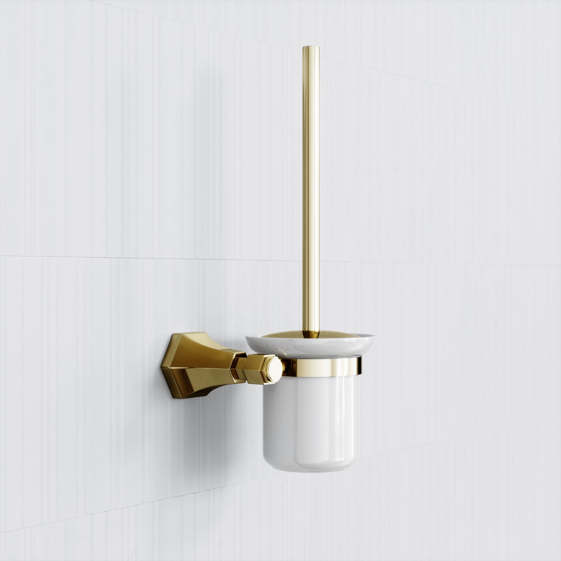 Eton Polished Brass Wall Mounted Toilet Brush