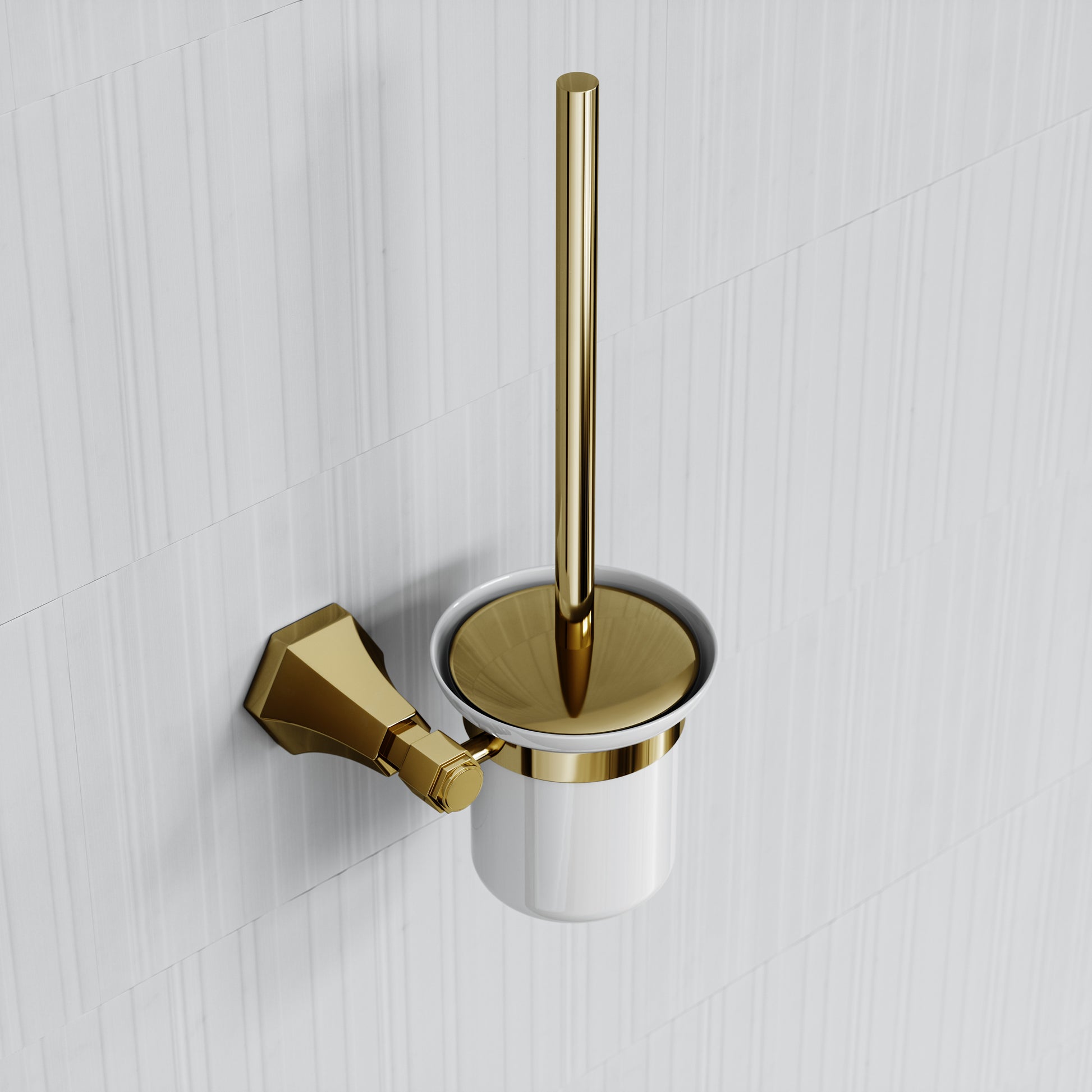 Eton Polished Brass Wall Mounted Toilet Brush