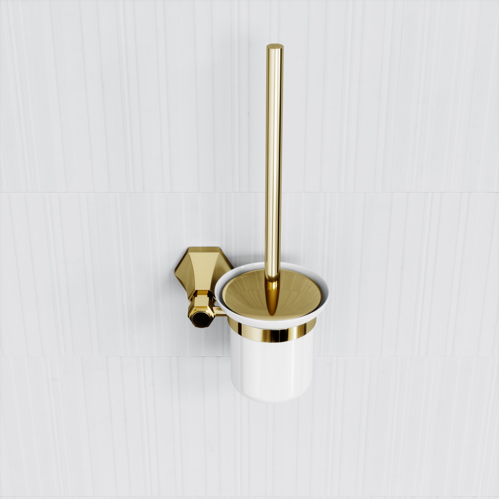 Eton Polished Brass Wall Mounted Toilet Brush