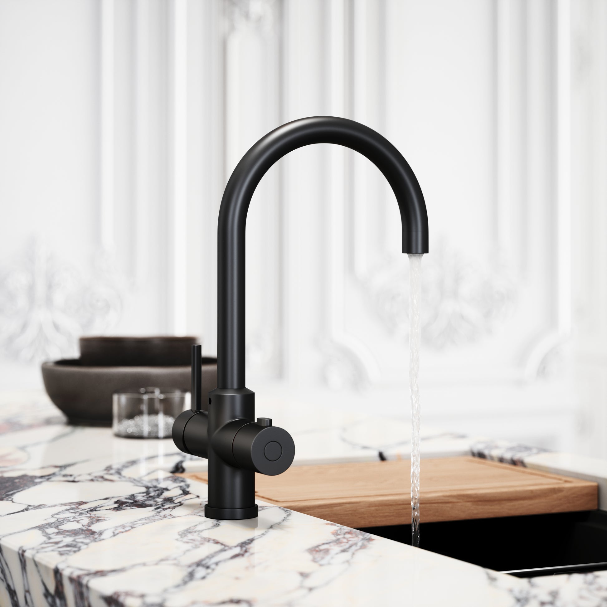 Filtrata Matte Black 4 in 1 Boiling Water Tap