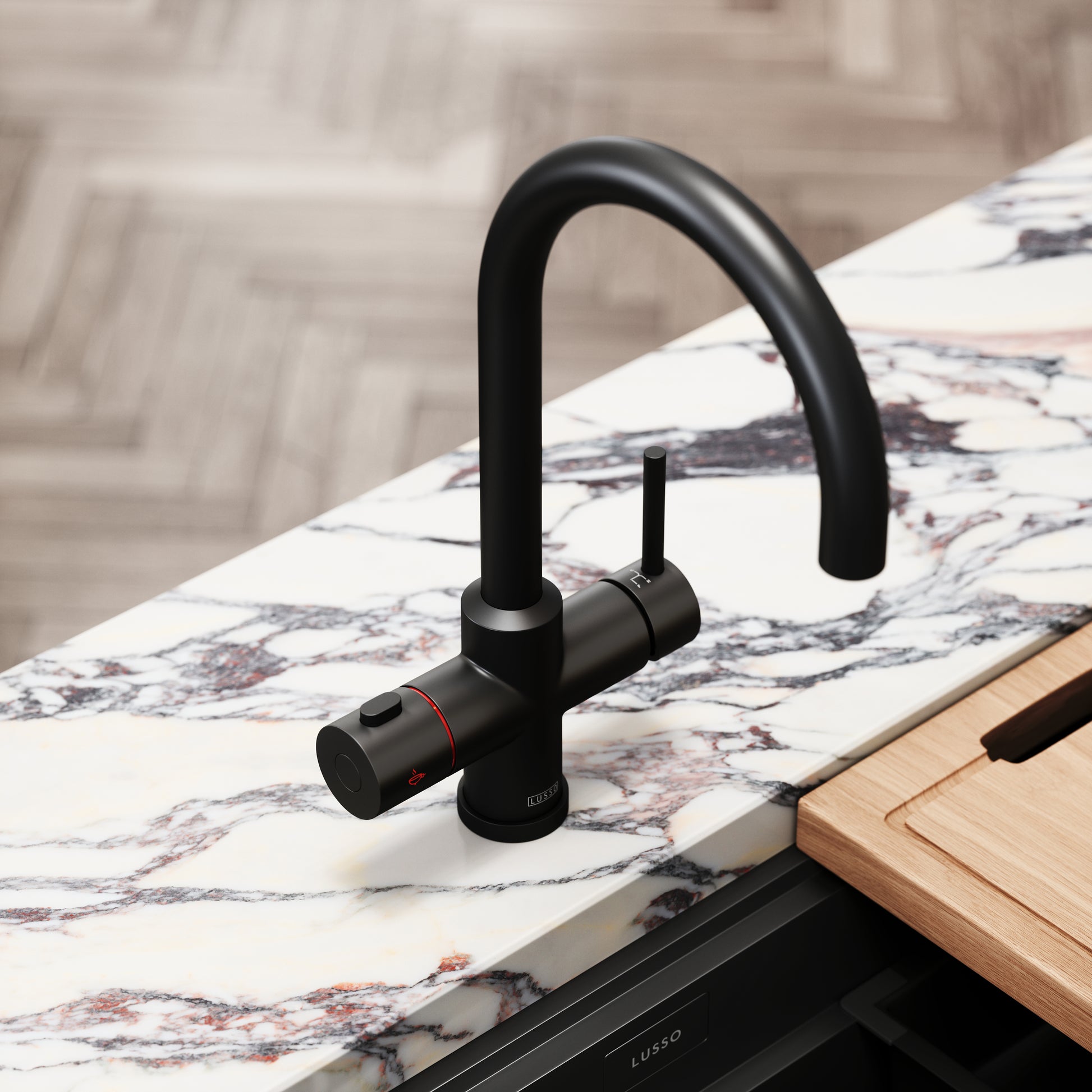 Filtrata Matte Black 4 in 1 Boiling Water Tap