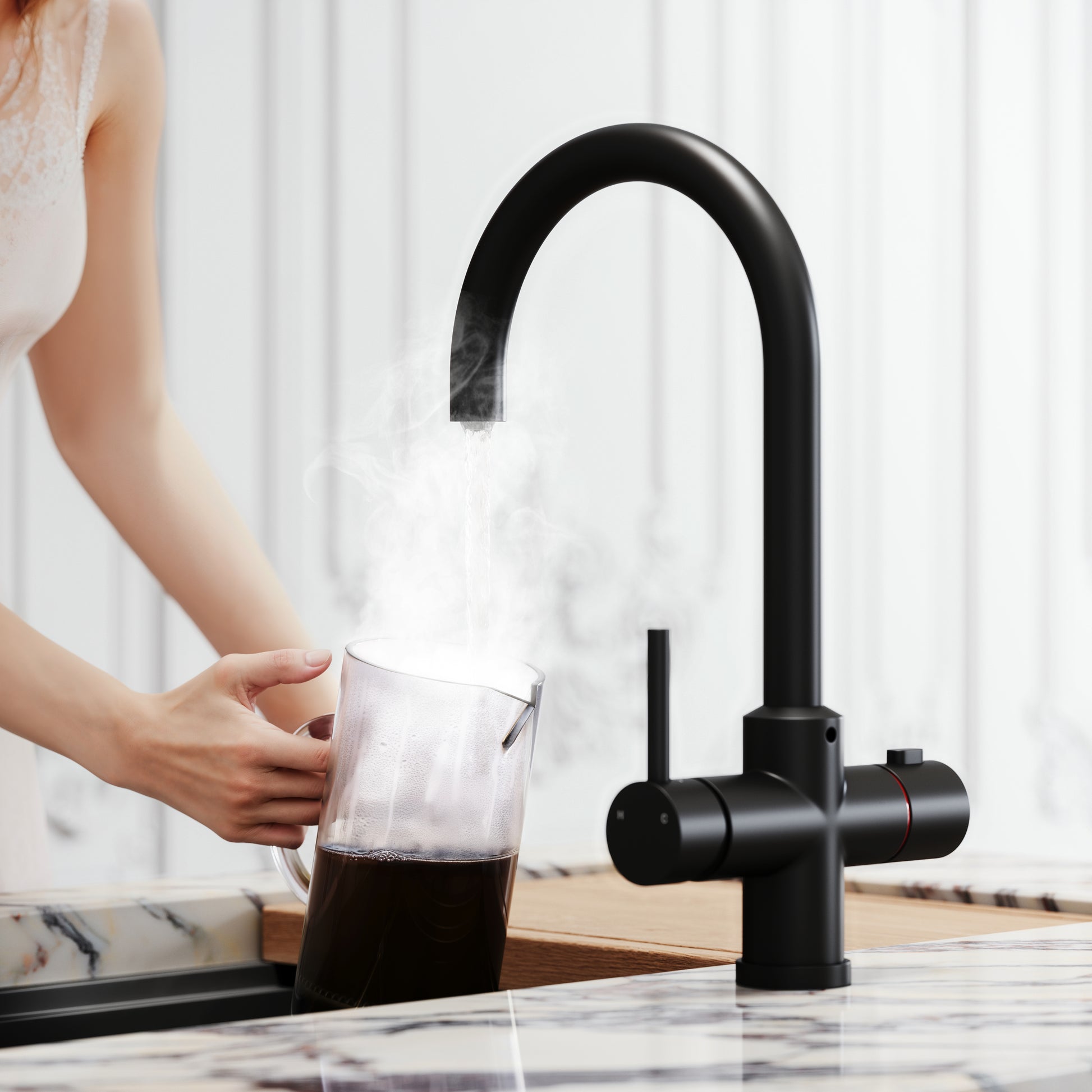 Filtrata Matte Black 4 in 1 Boiling Water Tap