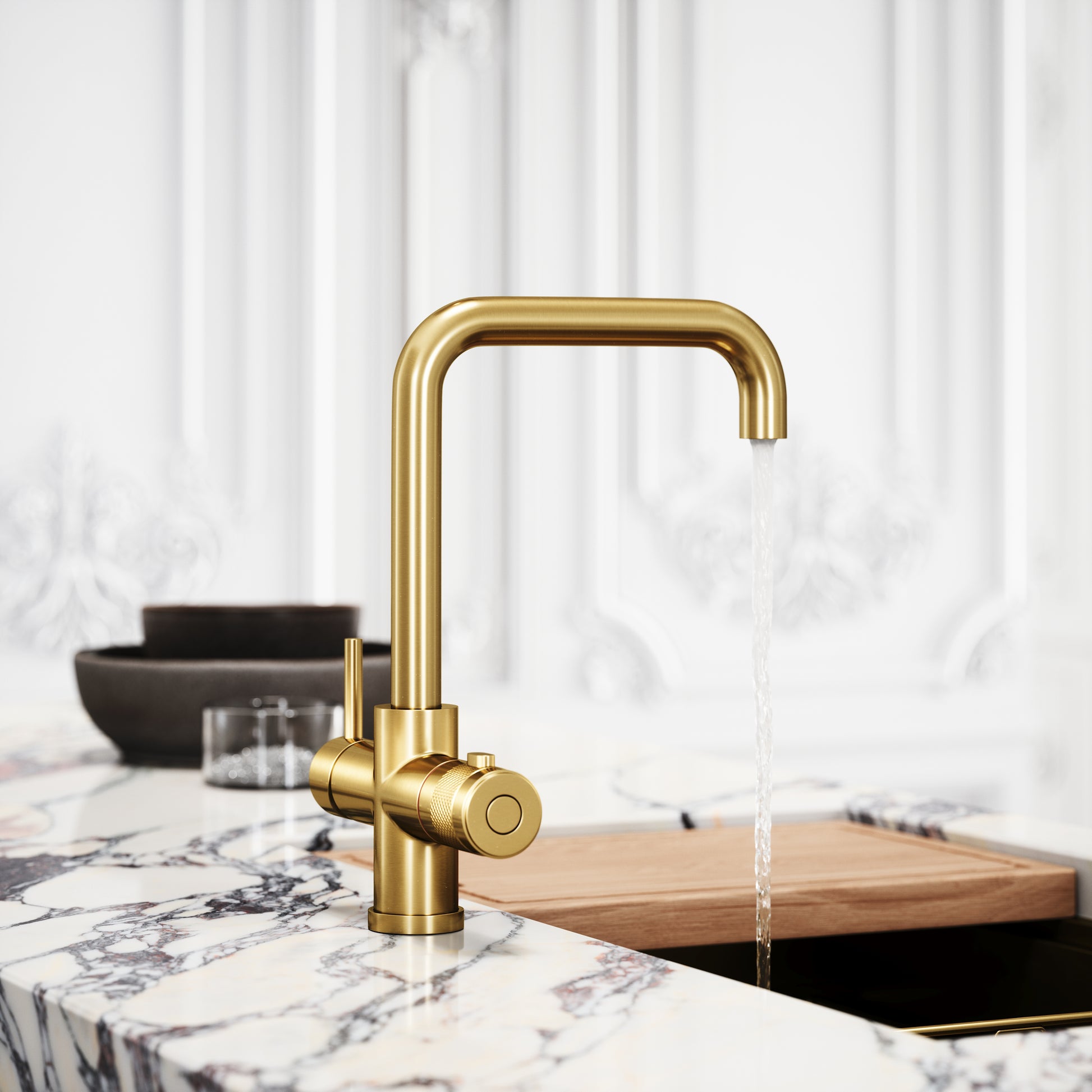 Filtrata 101 Brushed Gold 4 in 1 Boiling Water Kitchen Tap