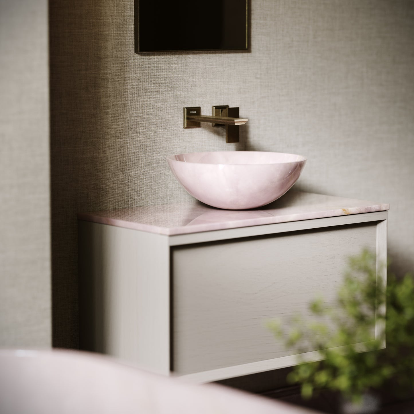 Annabel Pink Onyx Countertop Basin 400mm