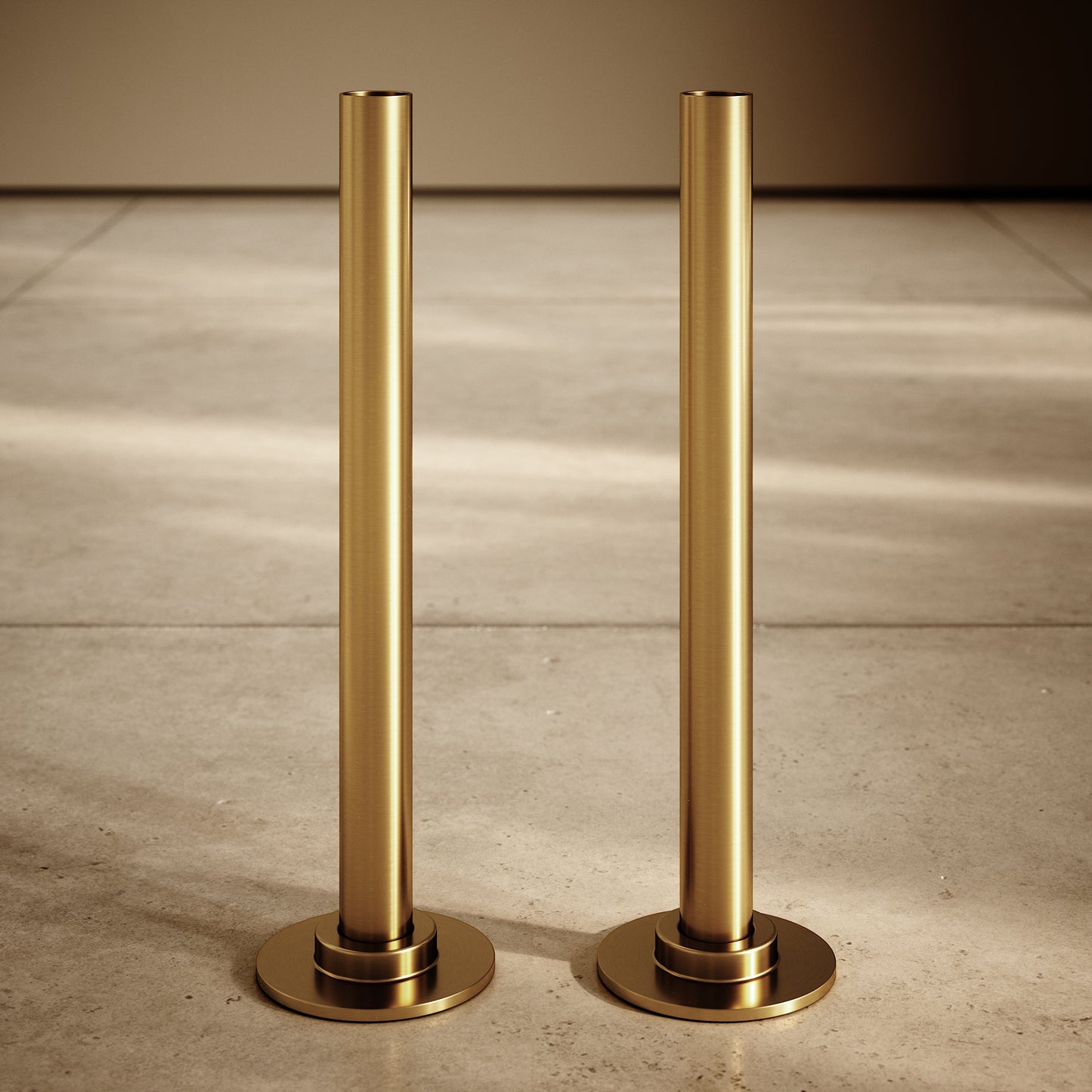Brushed Gold Radiator Pipe Extension Kit 180mm