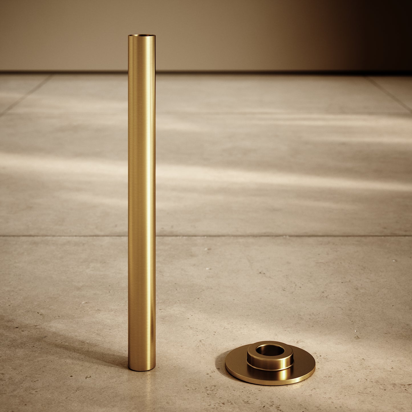 Brushed Gold Radiator Pipe Extension Kit 180mm