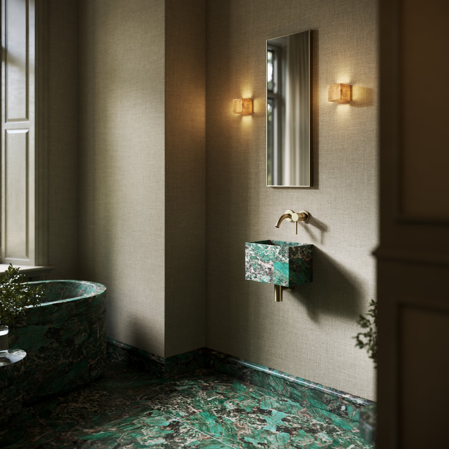 Tucci Tiffany Marble Wall Hung Basin 300mm