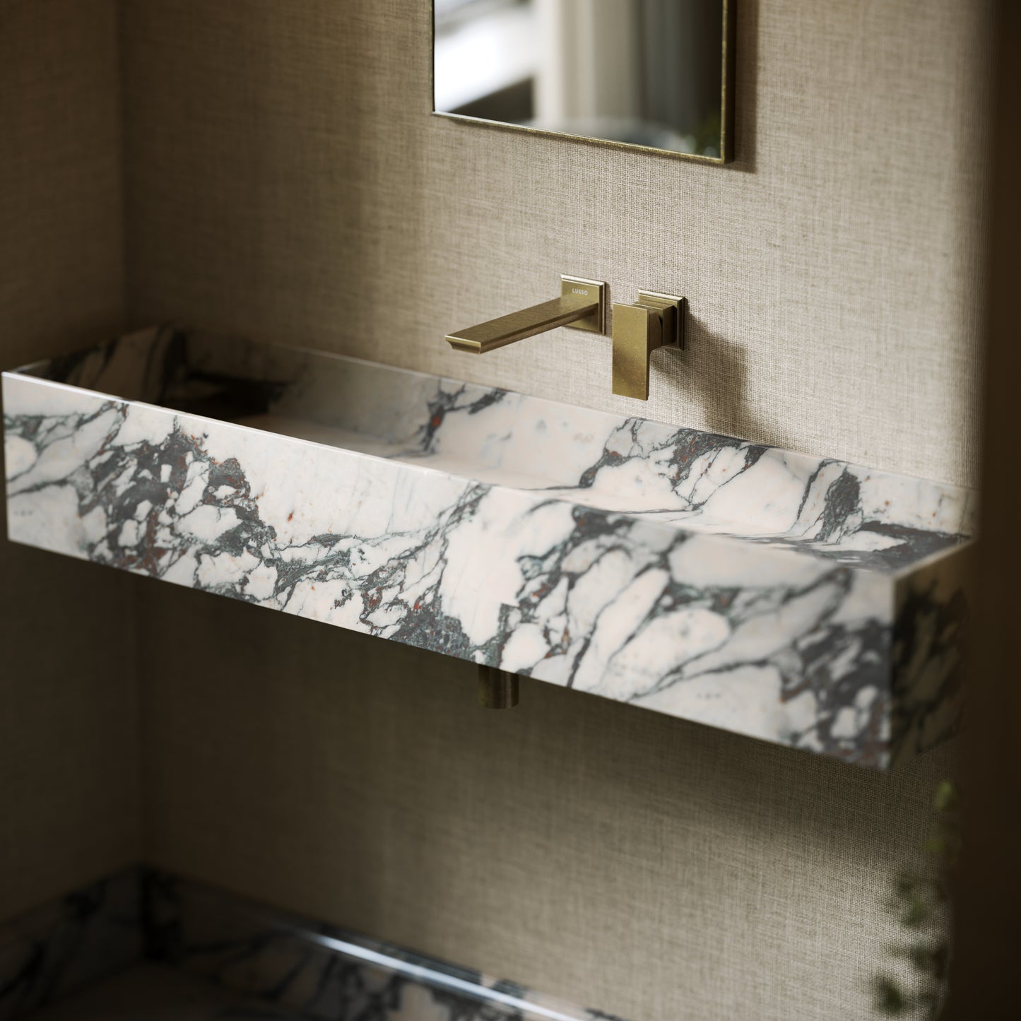 Tucci Calacatta Viola Marble Wall Hung Basin 1200mm