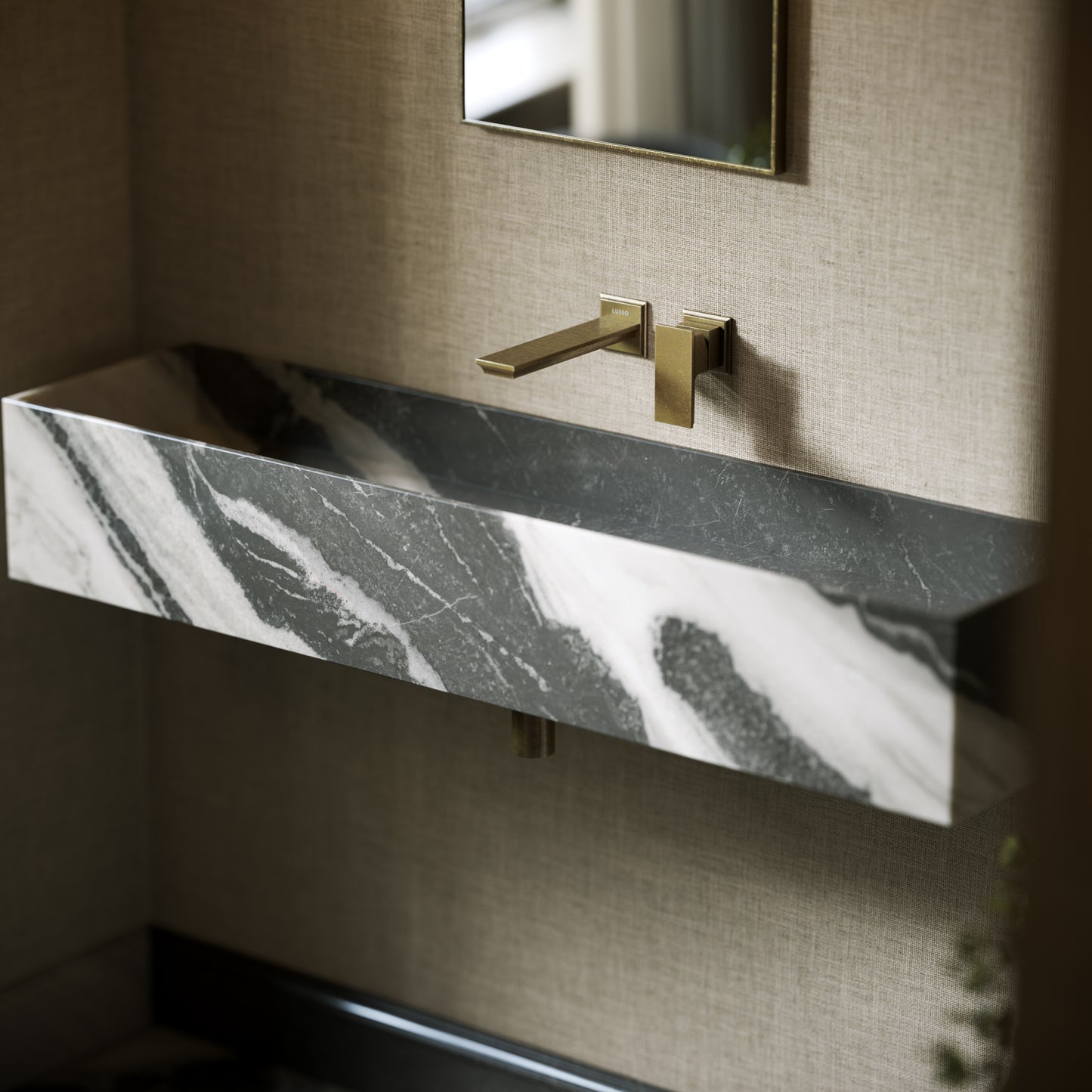 Tucci Panda Marble Wall Hung Basin 1200mm