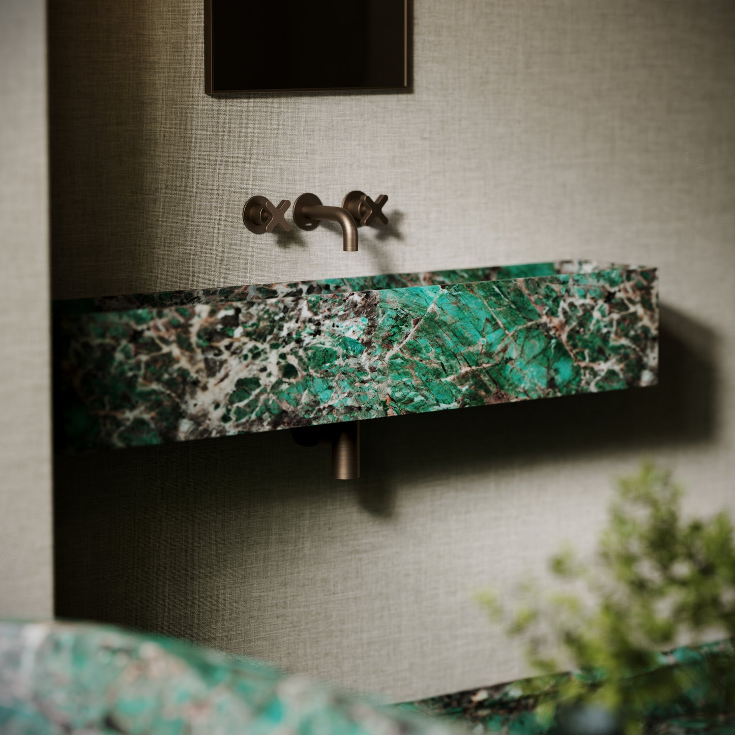 Tucci Tiffany Marble Wall Hung Basin 1200mm