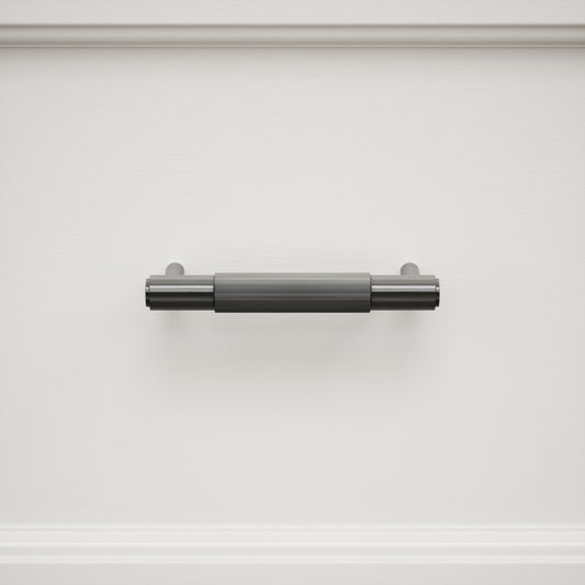 Dali Fluted Matte Black Pull Bar 150mm
