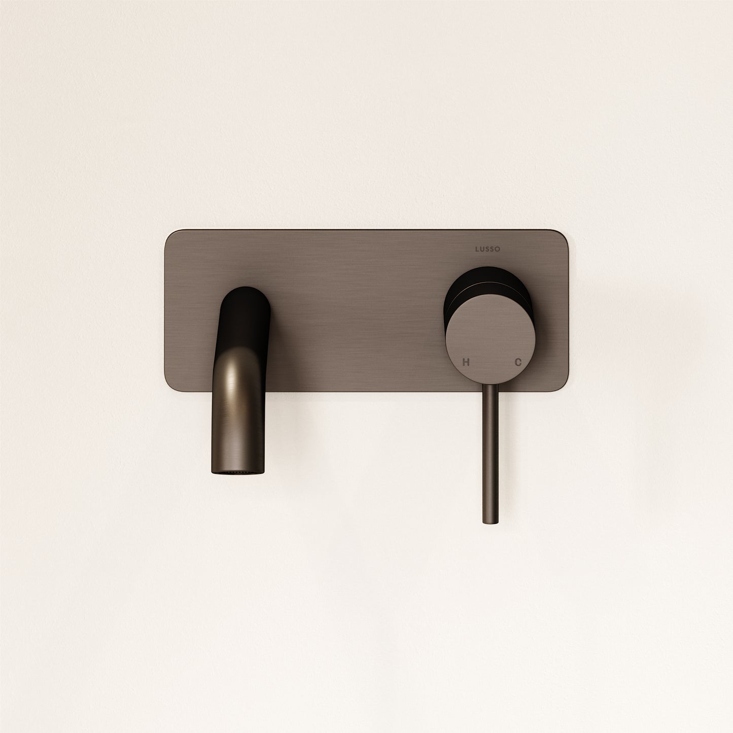 Luxe Deep Bronze Wall Mounted Basin Mixer Tap V2