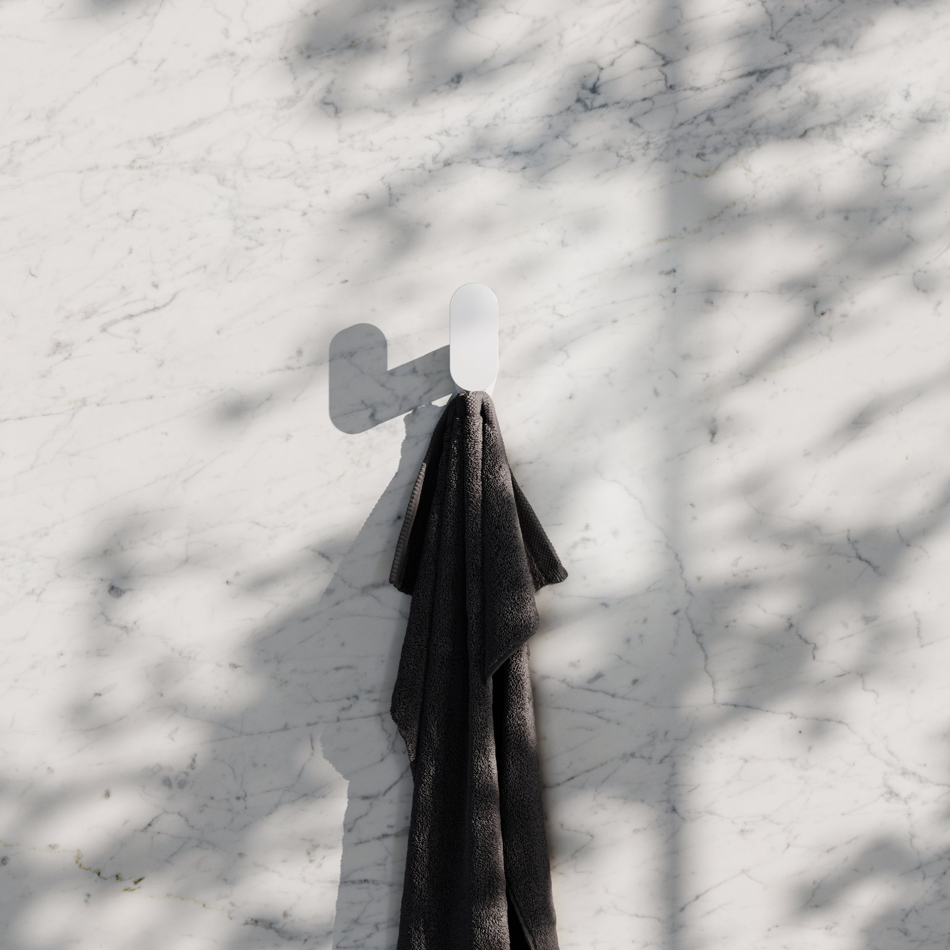 Luxe Silk Matte White Robe Towel Hook