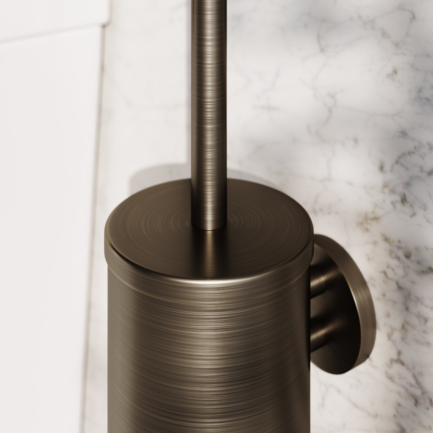 Luxe Brushed Bronze Wall Mounted Toilet Brush