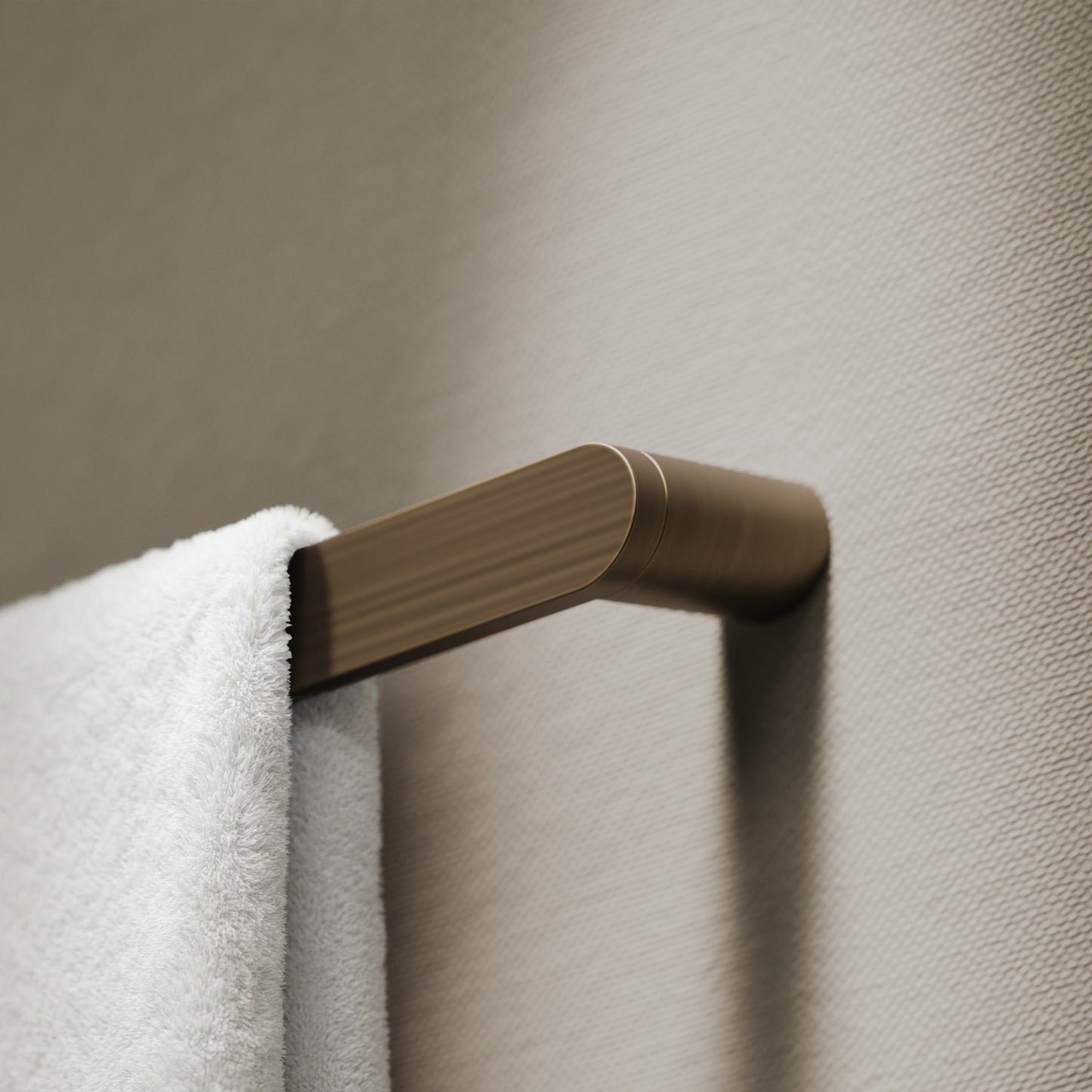 Luxe Brushed Bronze Towel Bar Rail 600mm