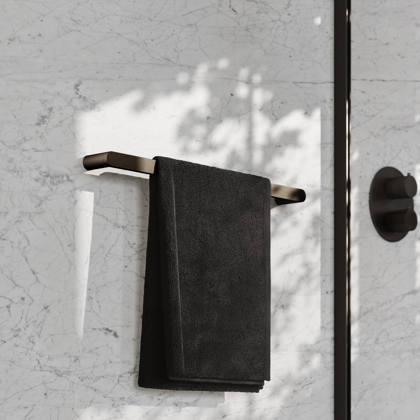 Luxe Deep Bronze Towel Bar Rail 600mm