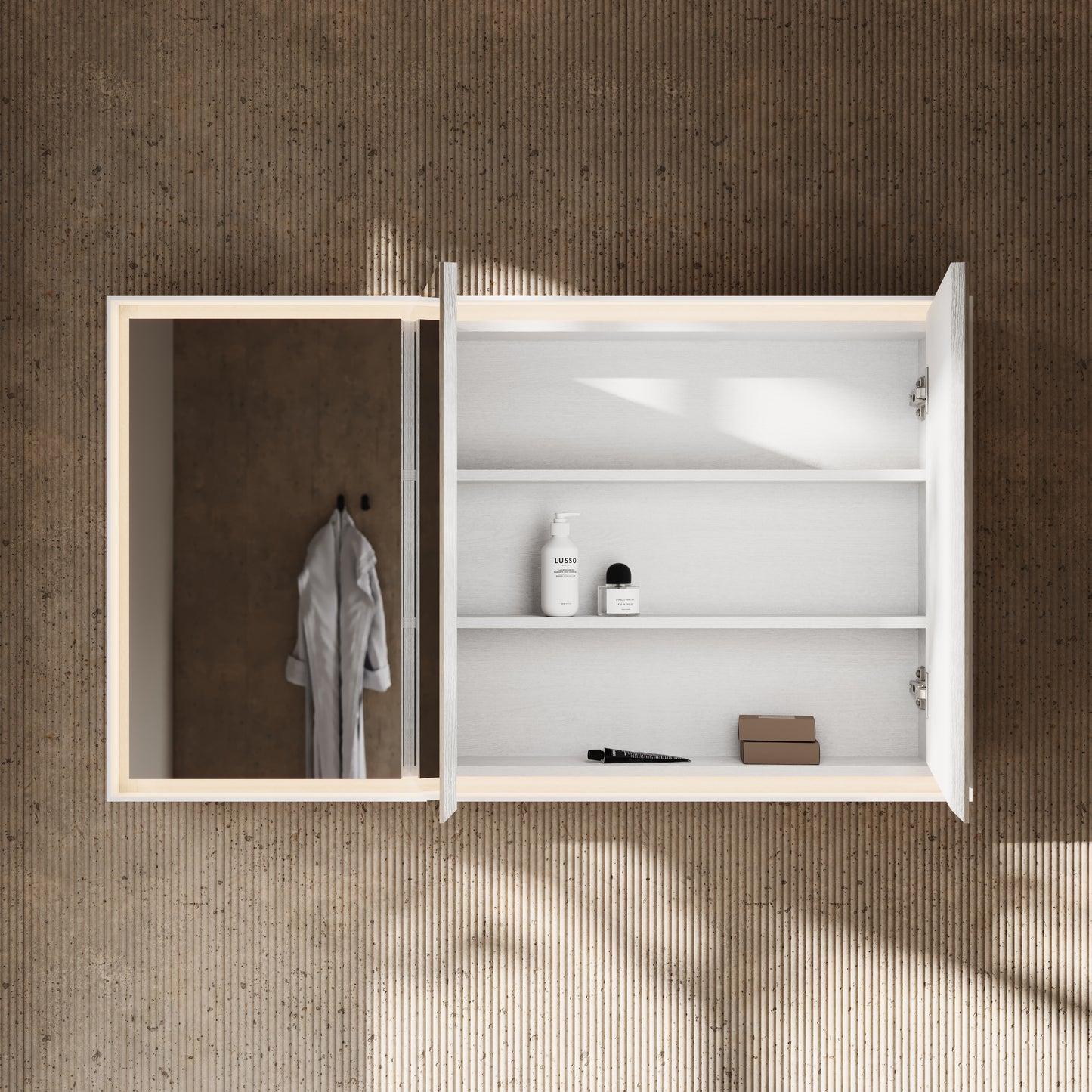 Nova Matte White LED Mirror Cabinet 1200mm