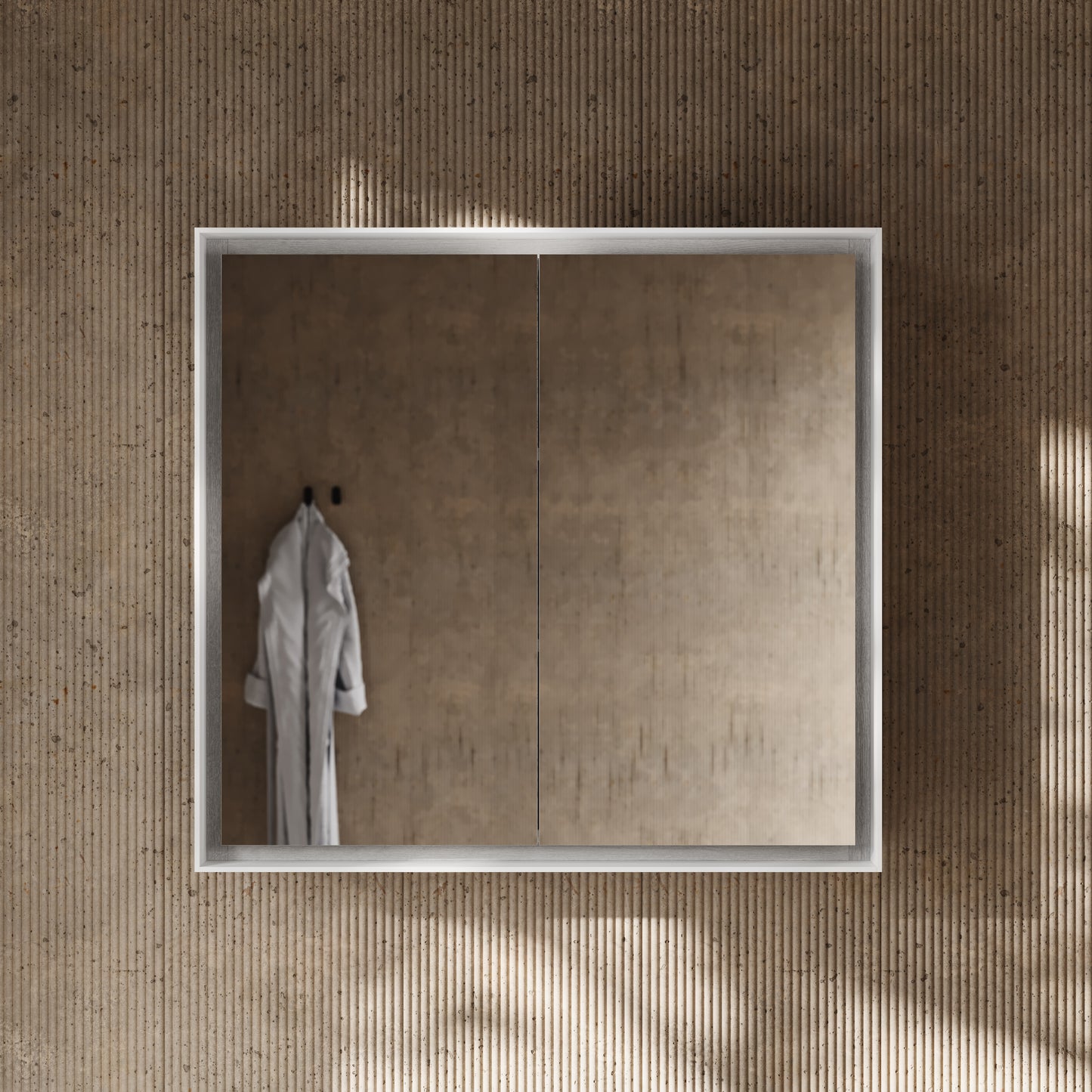 Nova Matte White LED Mirror Cabinet 800mm